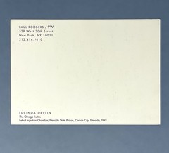Lucinda Devlin (b. 1947) Art Photo Print Card – Lethal Injection Chamber Nevada