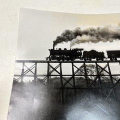 Original JAMES P GALLAGHER Gross Trestle Railroad Gelatin Photo Signed 11×14