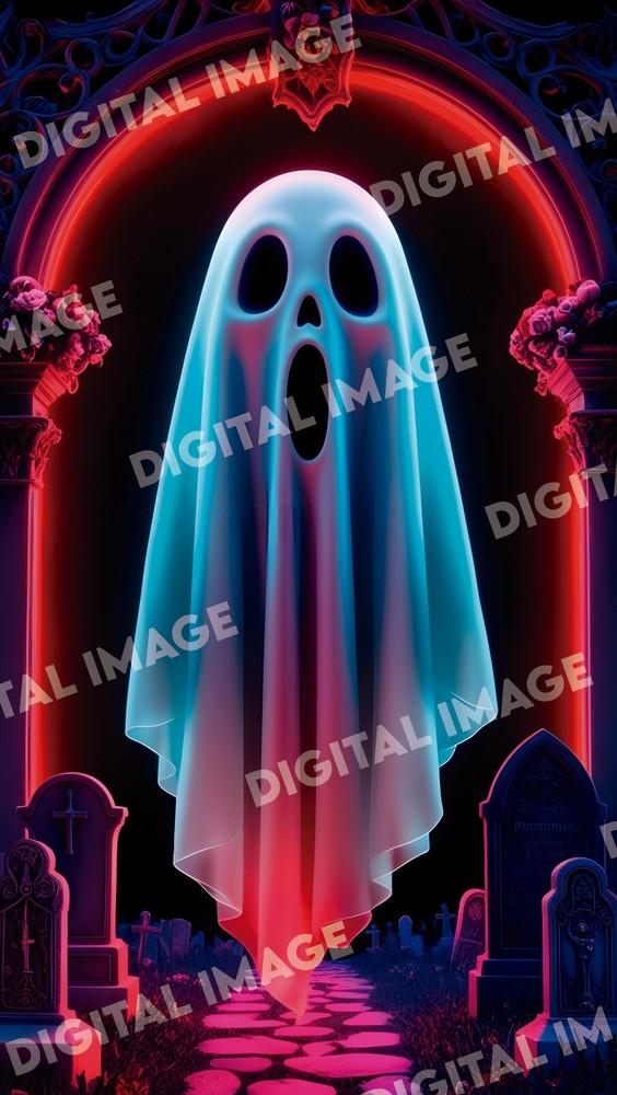 Digital Art Picture Image Photo Wallpaper Background Desktop AI 3D Kawaii Ghost