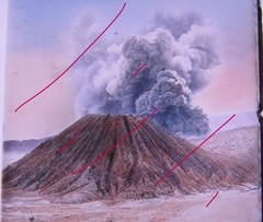 Stratovolcano Bromo Java Indonesia Volcano c1900 Historical Color – Glass Picture