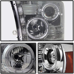 – for 2009-2018 Dodge Ram 1500 10-18 2500 3500 LED Halo Ring Smoked Lens Project