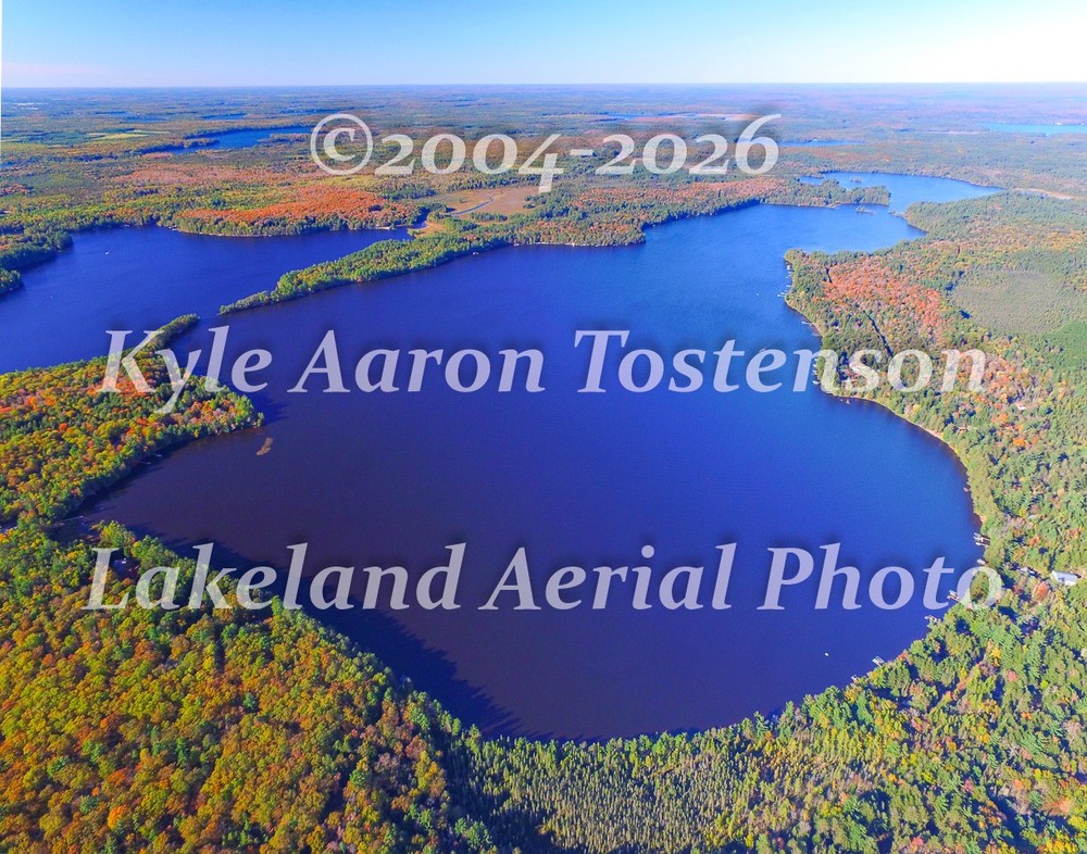 Big Fork Lake, Oneida County Wisc near Three Lakes, Aerial Photo. Frame Optional