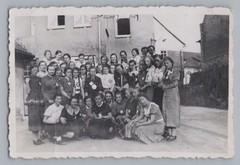 Female Group Portrait Badge – Vintage Photo 1930s
