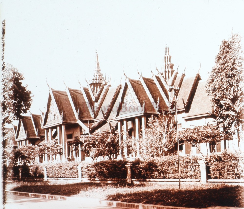 VIETNAM Hanoi Pagoda C1920 Photo Glass Plate Stereo Vintage V42L18n