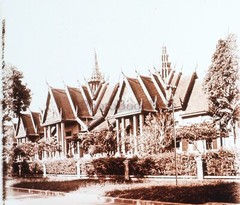 VIETNAM Hanoi Pagoda C1920 Photo Glass Plate Stereo Vintage V42L18n