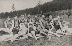 Bathing Swimwear Men Women Casual Youth Group Vintage Circa 1920