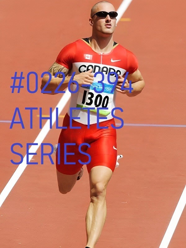 MALE PORTRAIT #0226-394- athletes series-track & field – freeShip/usa