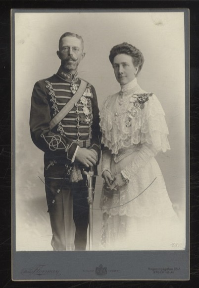 Cabinet Photo Gustav V King of Sweden with Wife Victoria… – 12333