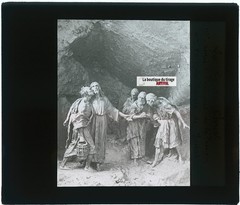 The Kiss of Judas Glass Plate Positive Photograph Black and White 8,5×10 cm