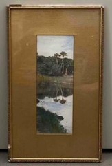 OLD 1930s HAND TINTED PHOTO OF FLORIDA