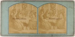 Genre Scene Paris C1858 Photo Chevalier & Champeaux Stereo Perforated Box