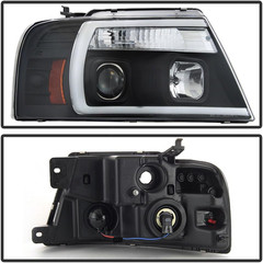 – for 2004-2008 Ford F150 Pickup Truck Black Housing LED Light Tube Projector He