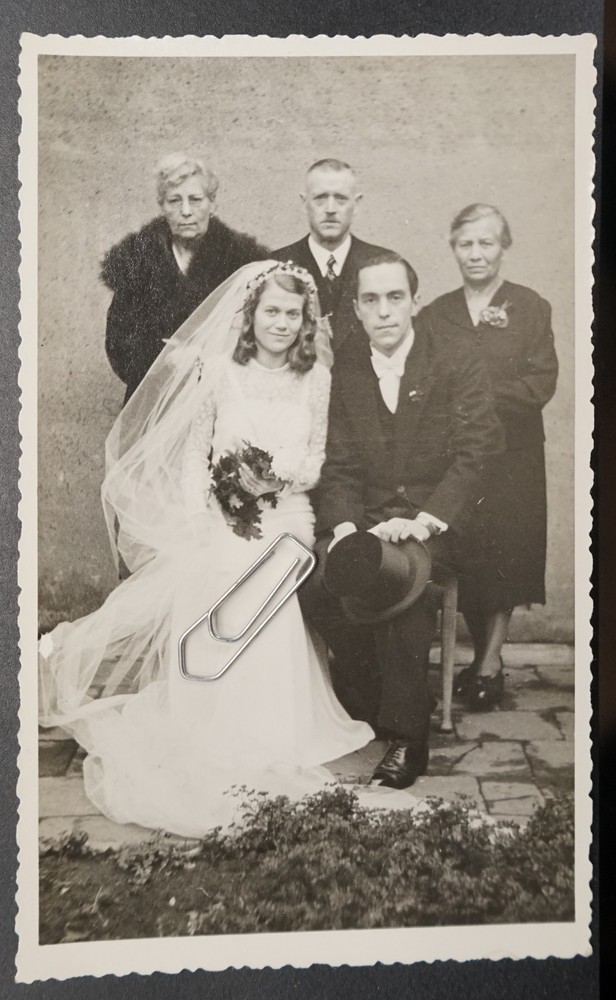 Photo portrait wedding marriage wedding dress veil Oberhausen man top hat picture