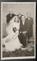 Photo portrait wedding marriage wedding dress veil Oberhausen man top hat picture