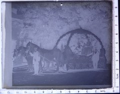 Antique Photograph Glass Negative Parade Float Nilakanta Feodor Chaliapin 1907