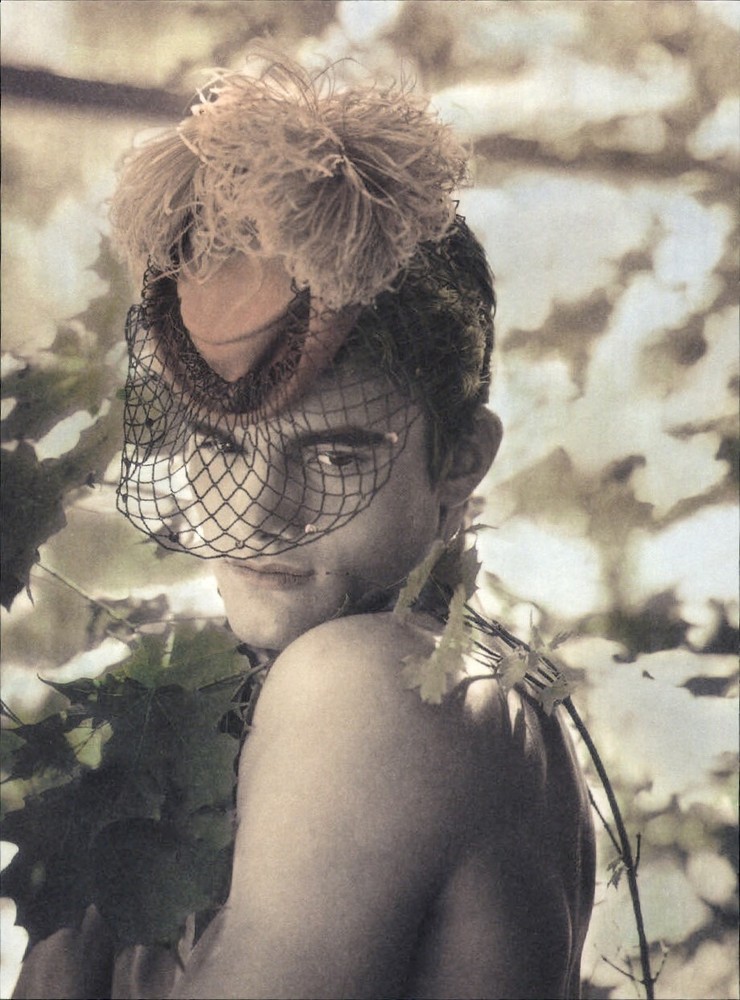 1999 Bruce Weber Model Peter Johnson Dressed In Lady Hat Drag Art Photo Gravure