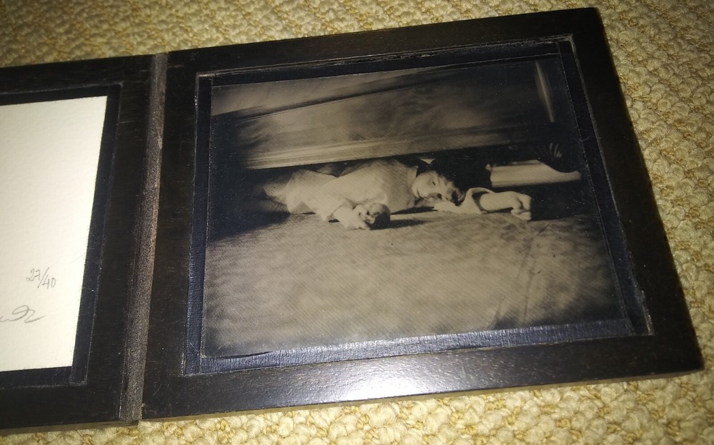 VIK MUNIZ ‘Under the Bed’ SIGNED Ambrotype Photograph from ‘Clayton Days’ Framed