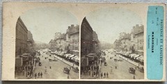 France Marseille La Cannebiere Photo Henry Tournier c1858 Stereo Vintage