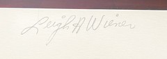 Leigh Wiener Original Color Photograph Setting Sun Over Pacific Ocean Signed
