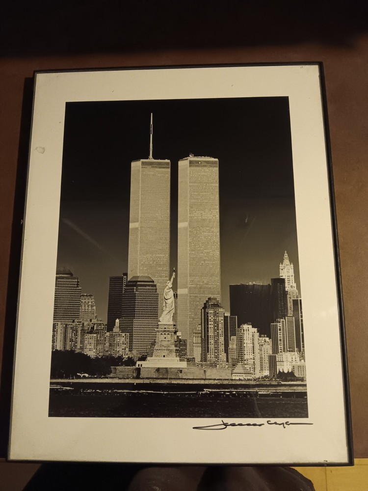 Retro WTC black and white photography by professional in frame 14×11
