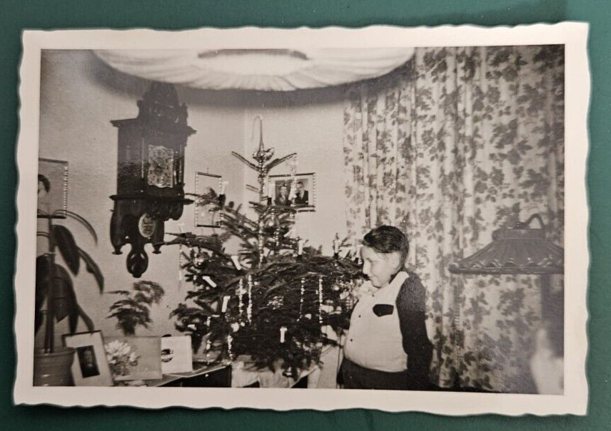 Boy Has Christmas Present In Living Room Christmas Tree (9×6) Original Photo