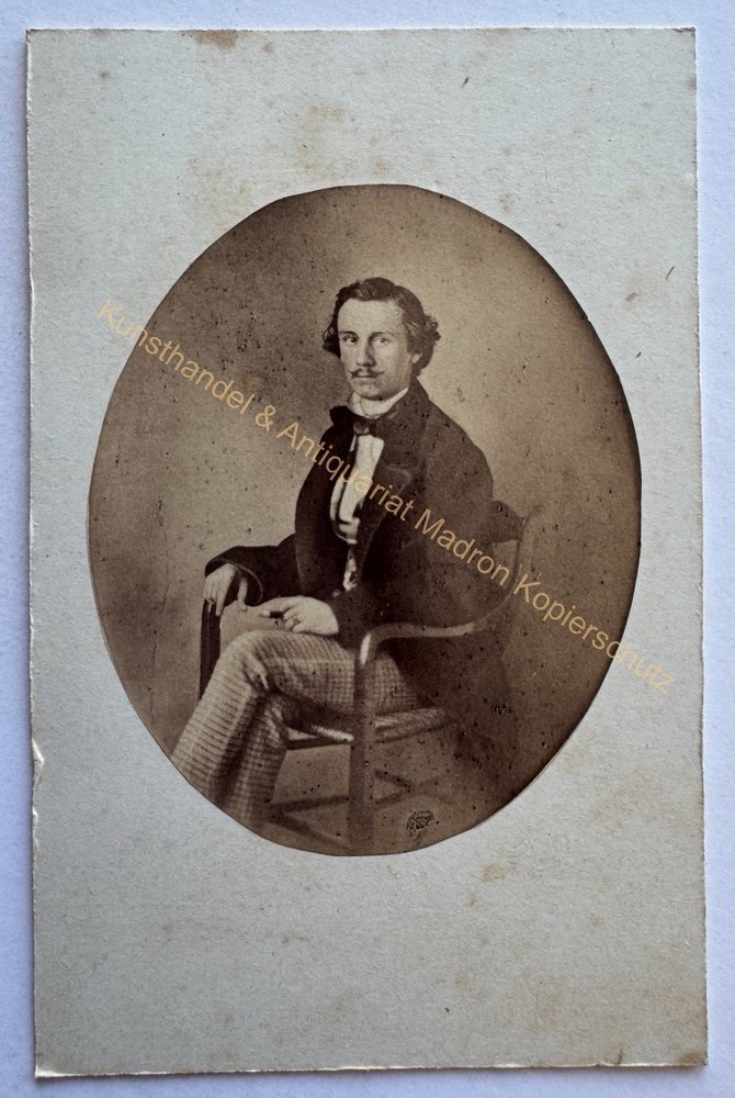 orig. CDV photo photograph man gentleman picture old fashion around 1858 VERY EARLY!!