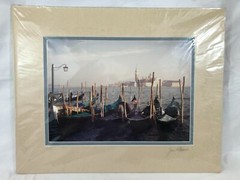 #383 «Gondolas» Venice Italy Matt Framed Signed Photograph by James A. Rasmussen