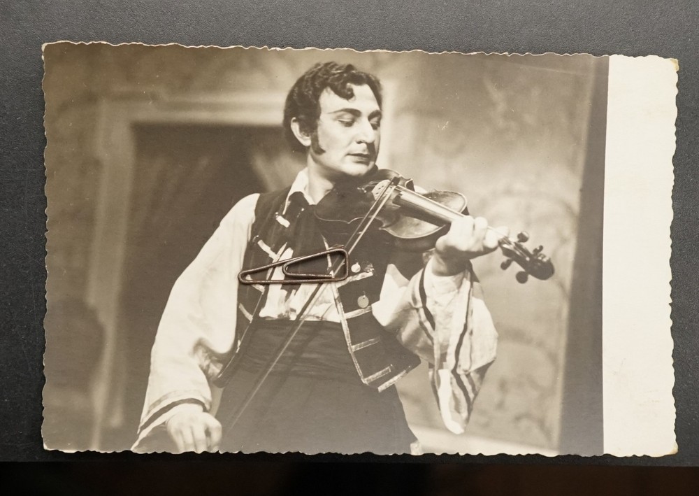 Photo Portrait Actor Erwin Zirwes Theatre Costume Musician Violin Violin Postcard