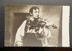 Photo Portrait Actor Erwin Zirwes Theatre Costume Musician Violin Violin Postcard