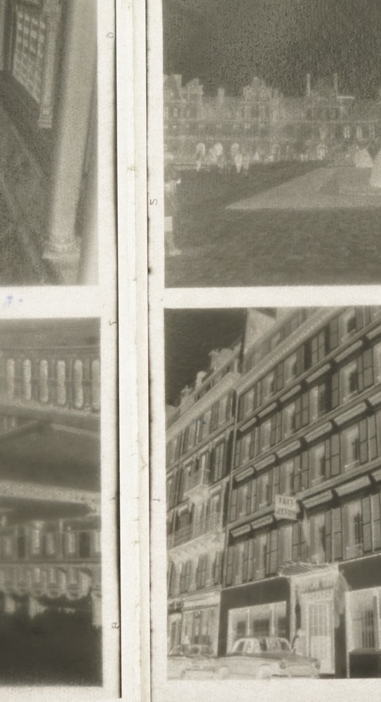 Photo Negative Bundle View Fontainebleau Advertising Hotel Castle Sign Cafe