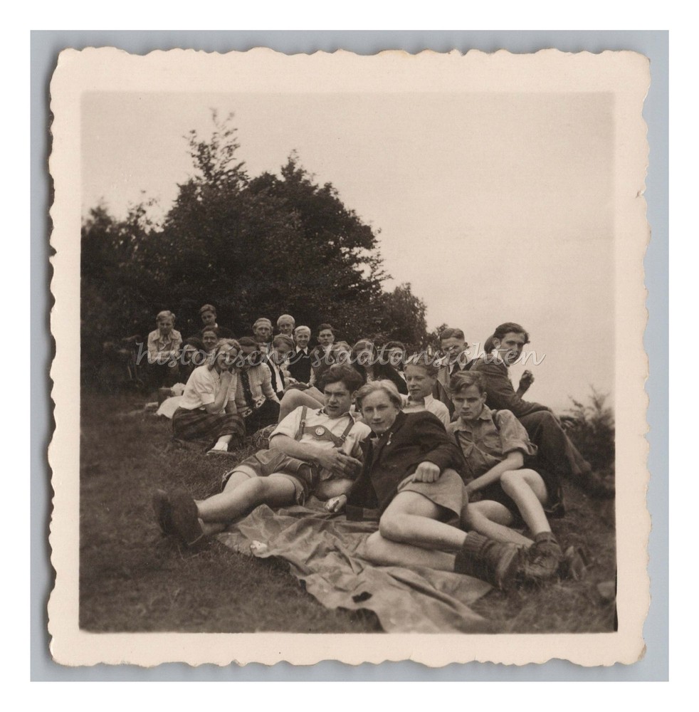 Lübbecke-Nettelstedt 1949 – Excursion Girls & Boys – Old Photo 1940s