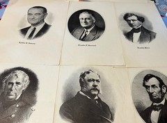 Vintage FIRST 35 presidents 8 By 10 Black and white Photos