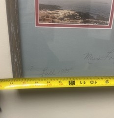 Framed and matted Maine Fog Photos 1995 Titled Maine Fog 17 x 21
