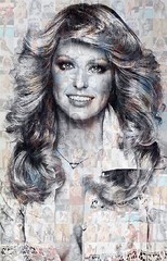 FARRAH FAWCETT 2015 photo mosaic cm. 31×42 poster with a lot of pics A