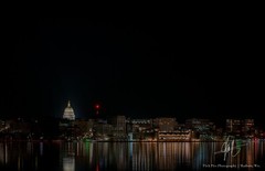 Madison Wisconsin Night Downtown Skyline 16 x 20 In Fine Art Print – Flick Pics