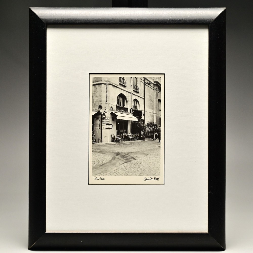 CONNIE BEGG Original Vintage Signed Paris Cafe Europe Cityscape Photograph Print