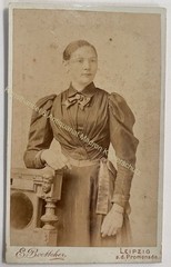 orig. CDV photo photograph old picture woman lady fashion around 1885 E. Boettcher Leipzig