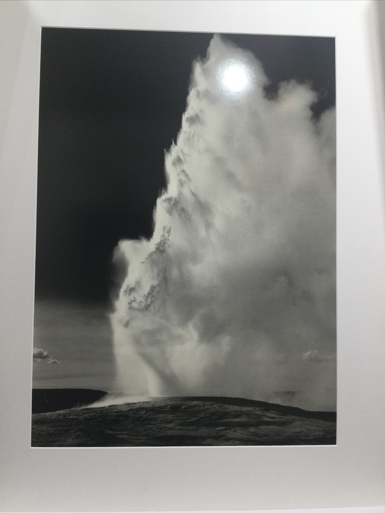 LARGE PHOTO Old Faitful Geyser BY ANSEL ADAMS 1988 25” x30”