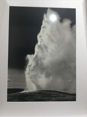 LARGE PHOTO Old Faitful Geyser BY ANSEL ADAMS 1988 25” x30”