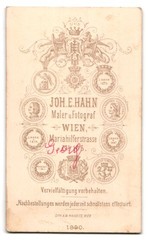 Photograph Joh. E. Hahn, Vienna, Mariahilferstrasse 105, portrait little girl