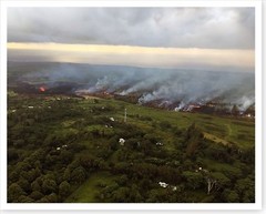 2018 Kilauea Volcano Active Fissure System Aerial 8 x 10 Silver Halide Photo