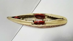 Rare Vintage Wilkins Cast Iron Paddle River Boat City of New York 1890-95 USA