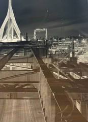 LANCE KEIMIG End of the Road ZAKIM Bridge BOSTON Artery Architecture Night PHOTO