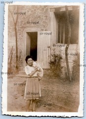 Woman with Dog in Arm – 1930s – Photo 6x8cm