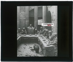 The Institution Of The Eucharist, Glass Photo Plaque, Black & White, 8.5×10 Cm