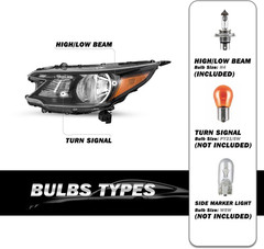 OE Style Headlight Assembly Fit for 2012-2014 Honda CR-V Halogen Headlamp W/Bulb