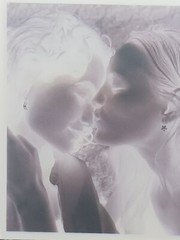 5##Photo negative film -Vintage- Kissing women – Lesbian couple – Love – Kiss