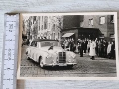Old photo antique beautiful Mercedes vintage car technology nice Düsseldorf (X