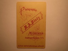 Standing Woman in Crinoline with Book – Backdrop Circa 1870s CDV N. A. Dietz Munich