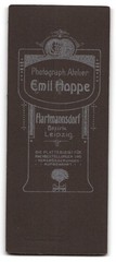 Photograph Emil Hoppe, Hartmannsdorf, little girl starting school with shrug